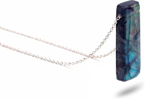 Gempires Natural Raw Golden Obsidian Polished Slice Natural Crystals Pendant Necklace, Energy Healing Crystals, Birthday, Gift for Her, Gemstone Jewelry 18 inch AAA+ Quality (Golden Obsidian) in Saudi Arabia