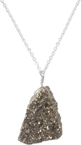 Raw Crystal Necklace, Herkimer Diamond Rough Stone Necklace, Dainty Stone Pendant, Healing Crystals Healing Stone Pendant for Beauty, Love and Positive Energy, Jewelry Gift in Saudi Arabia