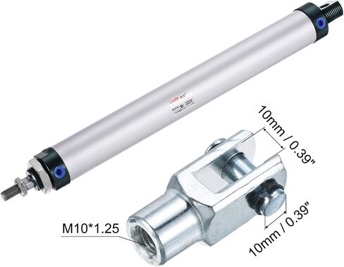 MECCANIXITY Pneumatic Air Cylinder Double Action MAL25X75 25mm Bore 75mm Stroke with Y Connector and 4Pcs Quick Fitting Set in Kuwait