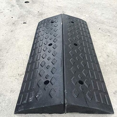 39.4" Loading Rubber Curb Ramp Heavy Duty Loading Rubber Dock Rubber Curb Ramps Car Slope Ramp 20Ton in Saudi Arabia