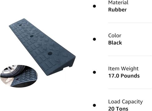 39.4" Loading Rubber Curb Ramp Heavy Duty Loading Rubber Dock Rubber Curb Ramps Car Slope Ramp 20Ton in Saudi Arabia