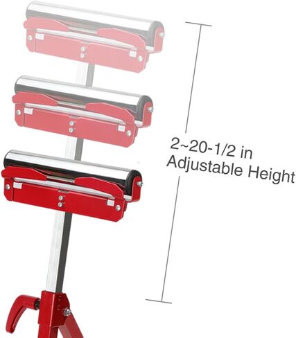 WORKPRO Folding Roller Stand Height Adjustable, Heavy Duty 250 LB Load Capacity, Outfeed Woodworking in Saudi Arabia
