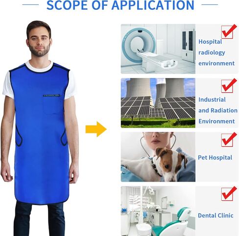 ANNWAH 0.35mmPb X-Ray Apron,Lightweight X-Ray Shield Apron for Adult,Dental Lead Apron in Kuwait