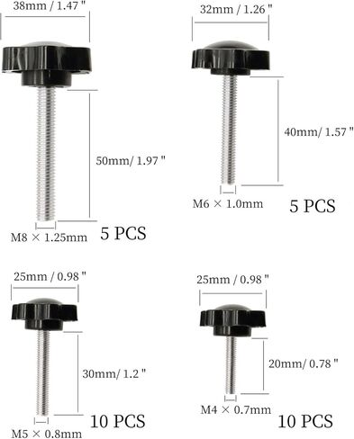 هامينلير مجموعة من 30 مجموعة من مقابض معدنية سداسية الشكل من الستانلس ستيل مع صواميل ومجموعة متنوعة من الغسالة المسطحة سهلة الازالة مع صواميل وحلقات مسطحة من 30 قطعة in Kuwait