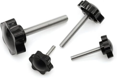 هامينلير مجموعة من 30 مجموعة من مقابض معدنية سداسية الشكل من الستانلس ستيل مع صواميل ومجموعة متنوعة من الغسالة المسطحة سهلة الازالة مع صواميل وحلقات مسطحة من 30 قطعة in Kuwait