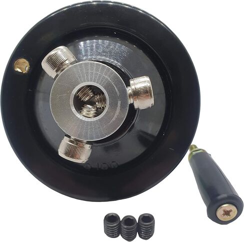 قطر 100 ملم 4 انش مقاس S - اقل من 1/2 انش لكل عمود [صنع في كوريا] عجلة يد مثالية مع مقبض مقبض من الالومنيوم مجموعة براغي (مجموعة من 1 قطعة) الة لطحن المنشار المنشاري in Kuwait