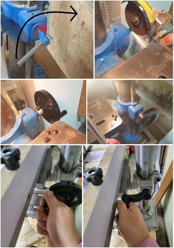 قطر 100 ملم 4 انش مقاس S - اقل من 1/2 انش لكل عمود [صنع في كوريا] عجلة يد مثالية مع مقبض مقبض من الالومنيوم مجموعة براغي (مجموعة من 1 قطعة) الة لطحن المنشار المنشاري in Kuwait