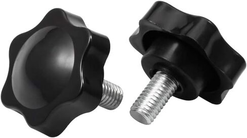 SPEEDWOX 6 Pcs Clamping Screw Knob M8 x 16 Plum Hex Shaped Hand Knobs Knurled Thumb Screw Handle Clamping Knob Male Thread Metric Thread in Kuwait