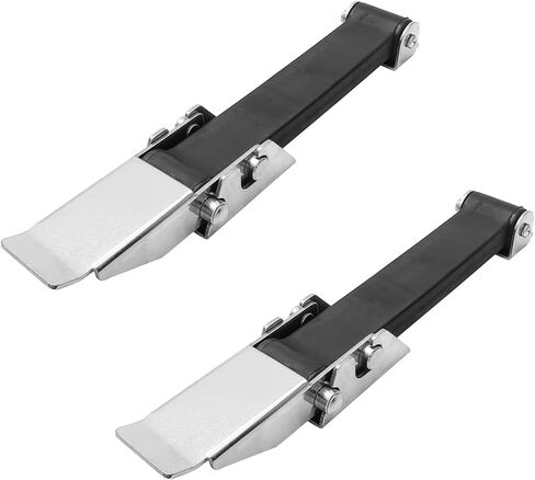 BokWin 2 قطعة 9.3 بوصة مزلاج سحب مطاطي مرن، مزلاج سحب عالي التحمل لصندوق شحن باب مقصورة القارب (أسود) in Kuwait