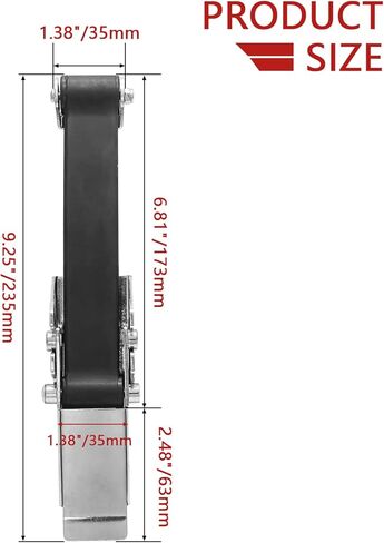 BokWin 2 قطعة 9.3 بوصة مزلاج سحب مطاطي مرن، مزلاج سحب عالي التحمل لصندوق شحن باب مقصورة القارب (أسود) in Kuwait