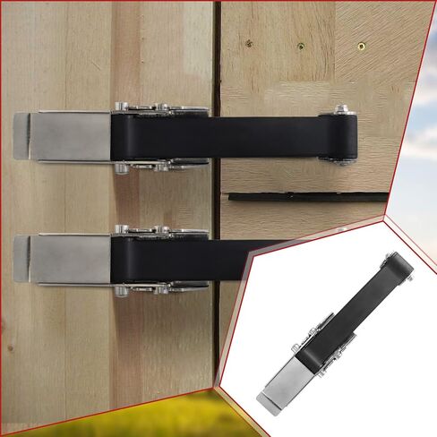 BokWin 2 قطعة 9.3 بوصة مزلاج سحب مطاطي مرن، مزلاج سحب عالي التحمل لصندوق شحن باب مقصورة القارب (أسود) in Kuwait