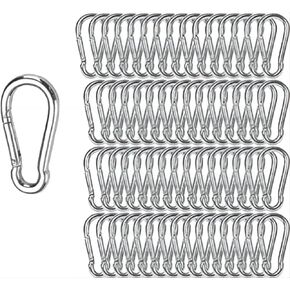 60 قطعة M8*3-1/8" خطافات زنبركية من الفولاذ المجلفن للتوصيلات الثقيلة يمكن استخدامها لتوصيل الأراجيح وسلاسل المفاتيح وخيام التخييم في الهواء الطلق. يمكن توصيلها لتشكيل سلسلة طويلة in Kuwait