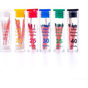 EASYINSMIL1Box Gutta Percha Points Endodontic .02/.04/.06 Taper For Dental Endo (15-40# mix 0.4 Taper)