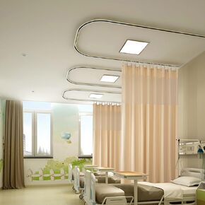 5ft Wide x 8ft Tall Hospital Curtain Inherent Flame Retardant Medical Privacy, Room Divider Medical Curtains with Grommet for Hospital, School Nursery, Lab,Clinic (1 Panel, Beige, 5x8ft) in Saudi Arabia