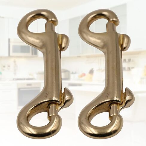 Mikikit مزدوجة نهاية الترباس المفاجئة مزدوجة نهاية الترباس السنانير المفاجئة: 4 قطع النحاس جراد البحر المشبك البيضاوي قطب الزناد كليب السنانير العين الترباس المفاجئة مقاطع معدنية للغوص، مقود الكلب، مفتاح سلسلة الترباس المفاجئة السنانير in Kuwait