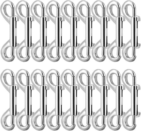 18 قطعة من خطافات الغوص مزدوجة الجوانب شديدة التحمل مزدوجة الاطراف لسلسلة الكلاب، مشابك زناد وحزام الكاحل للياقة البدنية، حامل مفاتيح، ارجوحة شبكية in Kuwait