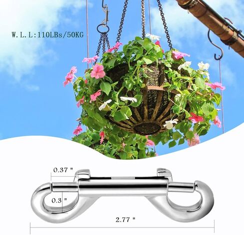 18 قطعة من خطافات الغوص مزدوجة الجوانب شديدة التحمل مزدوجة الاطراف لسلسلة الكلاب، مشابك زناد وحزام الكاحل للياقة البدنية، حامل مفاتيح، ارجوحة شبكية in Kuwait