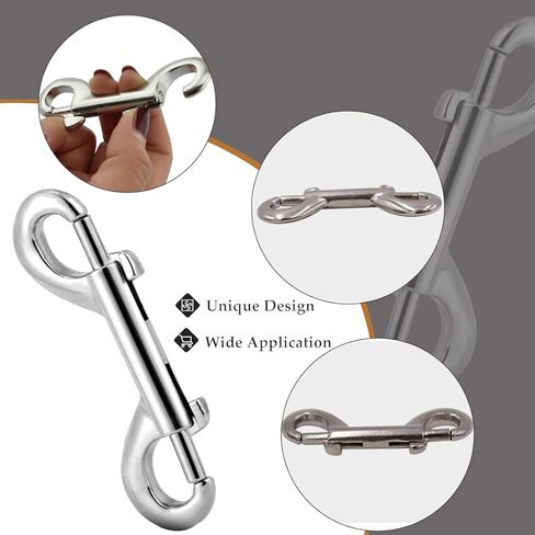 18 قطعة من خطافات الغوص مزدوجة الجوانب شديدة التحمل مزدوجة الاطراف لسلسلة الكلاب، مشابك زناد وحزام الكاحل للياقة البدنية، حامل مفاتيح، ارجوحة شبكية in Kuwait