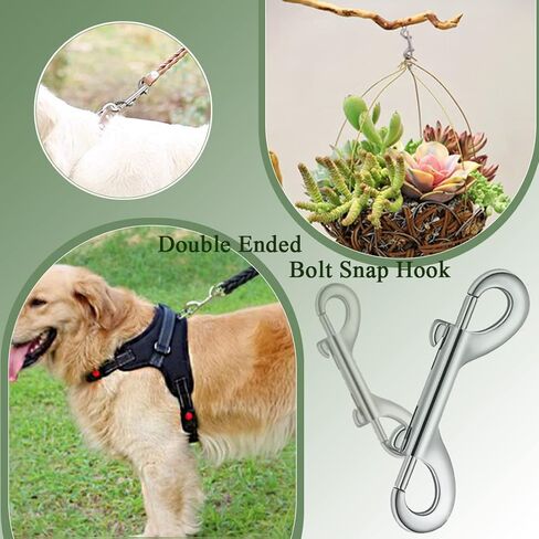 18 قطعة من خطافات الغوص مزدوجة الجوانب شديدة التحمل مزدوجة الاطراف لسلسلة الكلاب، مشابك زناد وحزام الكاحل للياقة البدنية، حامل مفاتيح، ارجوحة شبكية in Kuwait