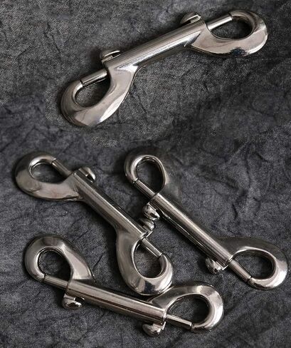 Nickel Plated Double Ended Bolt Snap Hook Set, Pack of 4 in Saudi Arabia