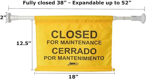Janico 1076 مغلق من أجل شارة السلامة للصيانة، ويمتد حتى 132.08 سم، باللونين، الأصفر in Kuwait