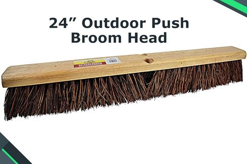 شعيرات 4224 رأس مكنسة دفع 24 بوصة للاستخدام الداخلي والخارجي، التجاري أو السكني مع شعيرات صلبة للأعمال الشاقة على الخرسانة أو الفناء أو المرآب أو الحجر أو أي تنظيف شديد التحمل in Kuwait