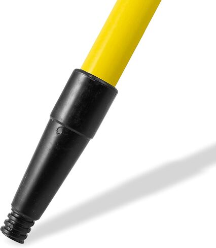 مقبض مكنسة من الألياف الزجاجية من سبارتا 4022004، مقبض ممسحة، مقبض بديل مع طرف ملولب Acme للتنظيف التجاري، 60 بوصة، أصفر in Kuwait