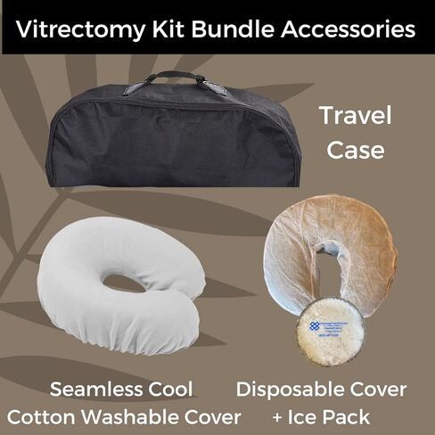 Complete Face Down Equipment Eye Surgery Face Down Support System +Mirror +Ice Pack +Covers Macular Hole Retinal Detachment Vitrectomy (Kit 1 with Disposable Cover) in Kuwait