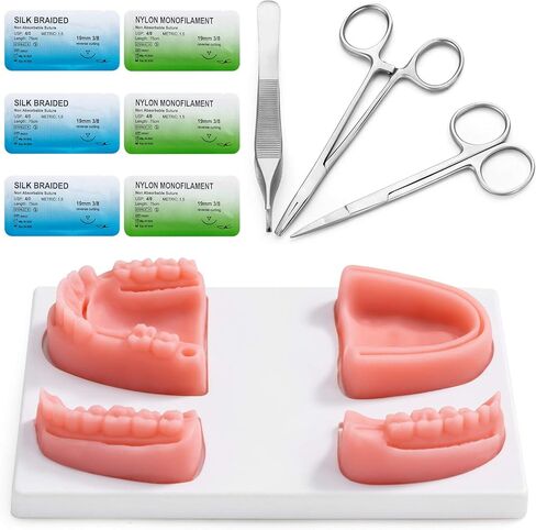 مجموعة تدريب خياطة الأسنان Ultrassist، مجموعة أدوات تدريب خياطة الأسنان لقطع اللثة وخياطة اللثة، أفضل وسادات تدريب خياطة الأسنان لطلاب مدرسة طب الأسنان (استخدام التدريب فقط) in Kuwait