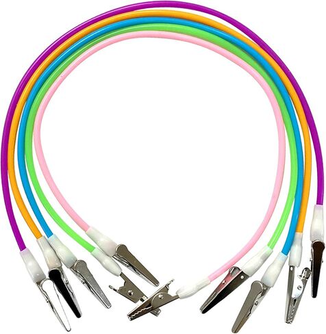 10 Pack Dental Bib Clips - Clamp Holders for Dental Bibs or Napkins - Disposable Silicone Chain and Clip Bib Holder - Blue, Green, Pink, Purple, Orange (2 of Each Color) in Kuwait