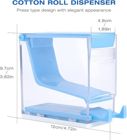 Dental Cotton Roll Dispenser Holder Organizer Hygienic Cotton Roll Divider Professional Clinic Home Use Transparent Press Type in Kuwait