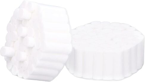 Luqeeg Nasal Nose Stopper - Dental Cotton Rolls - 100% High Absorbent Rolled Cotton for Mouth and Nose - 100 Pack in Kuwait