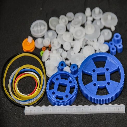 80 قطعة من البلاستيك لتقوم بها بنفسك روبوت مجموعة تروس علبة التروس مجموعة تروس المحرك لروبوت السيارة ذاتية الصنع in Kuwait