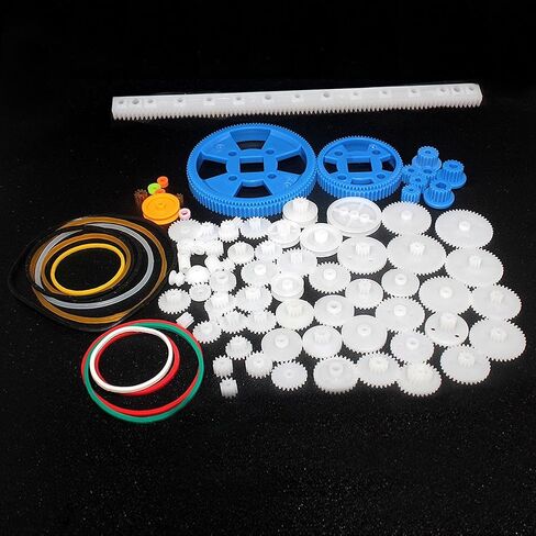 80 قطعة من البلاستيك لتقوم بها بنفسك روبوت مجموعة تروس علبة التروس مجموعة تروس المحرك لروبوت السيارة ذاتية الصنع in Kuwait
