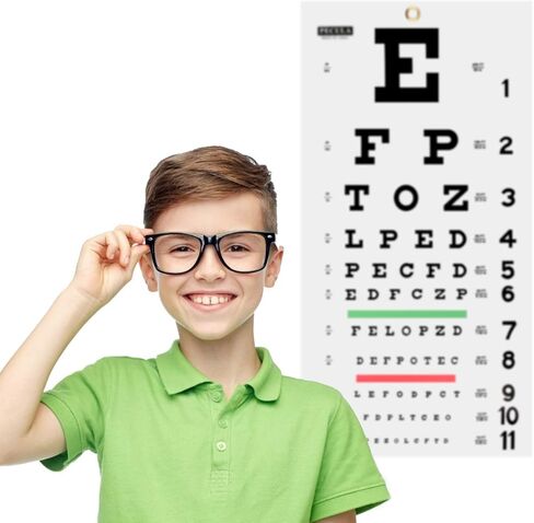 PECULA Eye Chart, Snellen Eye Chart, Wall Chart, Eye Charts for Eye Exams 20 feet 11 X 22 in. in Kuwait