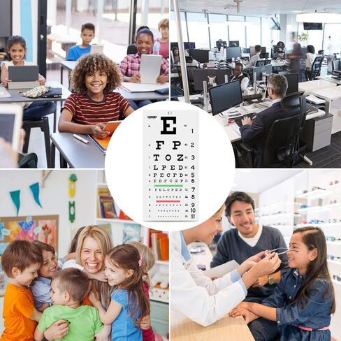 PECULA Eye Chart, Snellen Eye Chart, Wall Chart, Eye Charts for Eye Exams 20 feet 11 X 22 in. in Kuwait