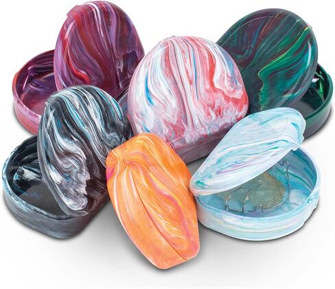 التطبيق العملي حافظات ملونة بتصميم رخامي 7086011 (عبوة من 24 قطعة) in Kuwait