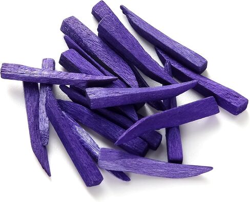 أسافين خشبية للأسنان من JMU، 100 قطعة من أسافين خشبية ملونة للاستعمال مرة واحدة (أبيض (1.3 × 1.5 × 14 ملم)) in Kuwait