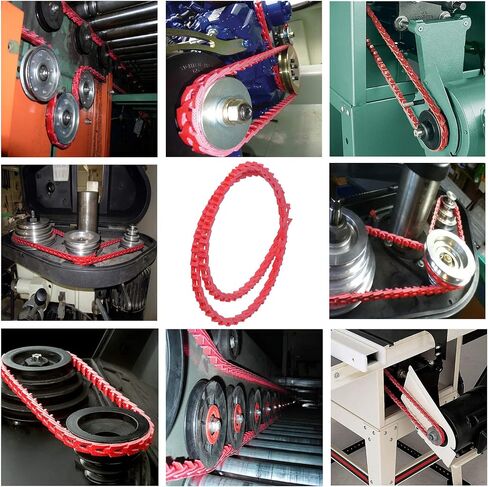 5FT Power Twist V Belt 1/2-Inch x 5 Feet A Type, Adjustable Link Belt Perfect for Lathes, Table Saws and Other Woodworking Tools (Red) in Saudi Arabia
