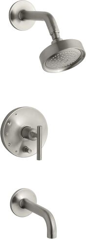 كوهلير K-T14421-4-BL حوض الاستحمام والدش من بيوريست، اسود غير لامع in Kuwait