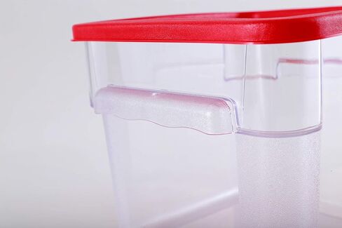 حاويات تخزين طعام مربعة من الدرجة التجارية سي إم آي بسعة 6 لتر مع أغطية، بولي كربونات، شفافة - عبوة من 5 قطع in Kuwait