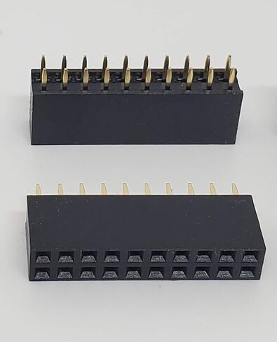 25-Pack 4P 2.54mm 0.1" Pitch PCB Female Pin Headers 2x2 Dual Rows 4 Pins Female Sockets to Male Straight PCB DIP, Double Rows PC Board Through-Board Strip (2X2-4P-25PK) in Kuwait