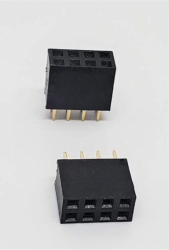 25-Pack 4P 2.54mm 0.1" Pitch PCB Female Pin Headers 2x2 Dual Rows 4 Pins Female Sockets to Male Straight PCB DIP, Double Rows PC Board Through-Board Strip (2X2-4P-25PK) in Kuwait