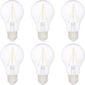 Amazon Basics A19 LED Light Bulb, 60 Watt Equivalent, Energy Efficient 9W, E26 Standard Base, Soft White 2700K, Non-Dimmable, 10,000 Hour Lifetime , 2-Pack in Saudi Arabia