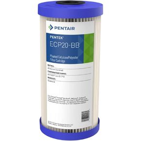 Pentair Pentek ECP5-BB Big Blue Sediment Water Filter, 10-Inch, Whole House Heavy Duty Pleated Cellulose Polyester Replacement Cartridge, 10" x 4.5", White End-Cap, 5 Micron in Kuwait