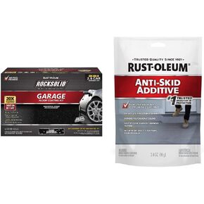 طلاء أرضيات زيت المرآب من مادة البوليكورامين روكسوليد 293513 من رست أوليوم، مجموعة 2.5 للسيارة، رمادي، 180 أونصة سائلة (عبوة من قطعة واحدة) in Kuwait