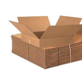 AVIDITI Shipping Boxes Flat 20"L x 20"W x 4"H, 10-Pack | Corrugated Cardboard Box for Packing, Moving and Storage in Saudi Arabia