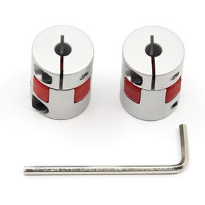 Befenybay 2PCS 5 مم إلى 8 مم الألومنيوم البرقوق عمود مرن اقتران D20 L25 موصل مقرنة مرنة للطابعة ثلاثية الأبعاد آلة CNC ومحرك مؤازر (5 × 8 مم) in Kuwait