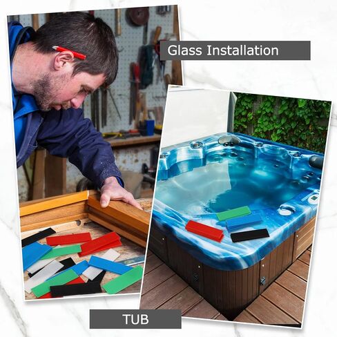 120 قطعة من الحشوات البلاستيكية المسطحة للبلاط الهيكلي حشوات بلاستيكية للتسوية، 3/64، 5/64، 1/8، 5/32، 3/16، 1/4، أخضر، أسود، أبيض، رمادي، أزرق، أحمر in Kuwait