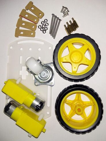 مجموعة روبوت دفع بعجلتين مع هيكل ومحرك بو وعجلات ومشابك لاردوينو من اولاتوس in Kuwait